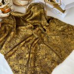 LV Desen Jakar Eşarp 48971 - GOLD