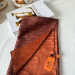 İthal Hermes Çift Taraflı İpek Şal - Çikolata/Taba