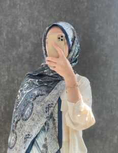 Etro Marka Yeni Sezon İthal Etnik Desen Vual İpek Şal - Lacivert