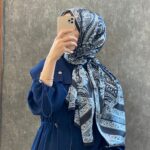 İTHAL ETRO DESEN NEW VUAL İPEK ŞAL 44344 -Gece