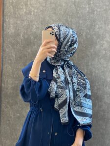 İTHAL ETRO DESEN NEW VUAL İPEK ŞAL 44344 -Gece