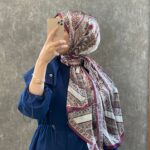 İTHAL ETRO DESEN NEW VUAL İPEK ŞAL 44344 -Mürdüm