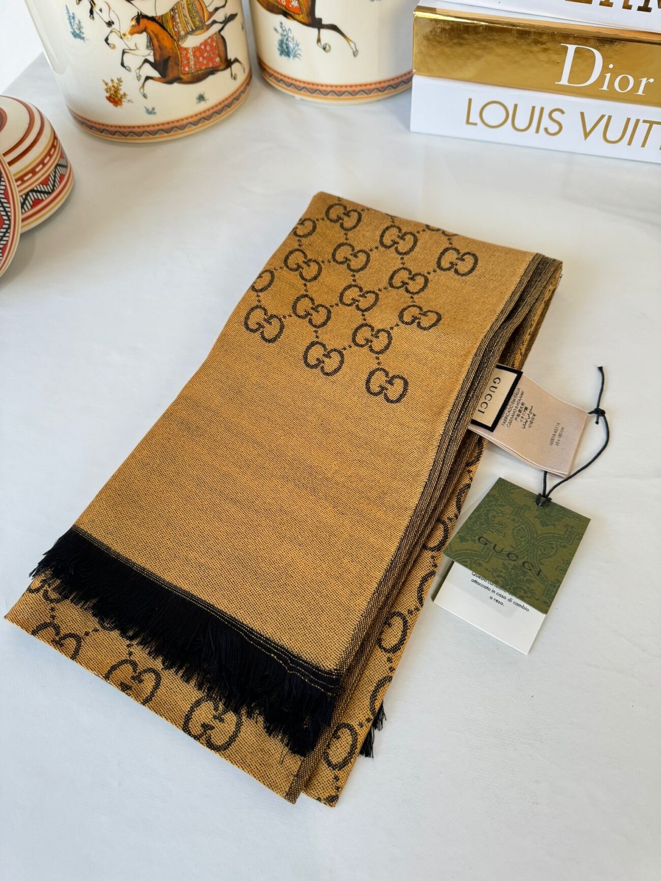 Gucci İthal Pamuk Yün İpek - Hardal