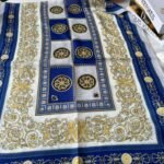 Versace Pamuk İpek Şal -Saks-Vizon