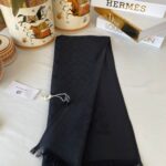 İthal Coach Çift Taraflı Pamuk Yün Şal 544381 - Siyah