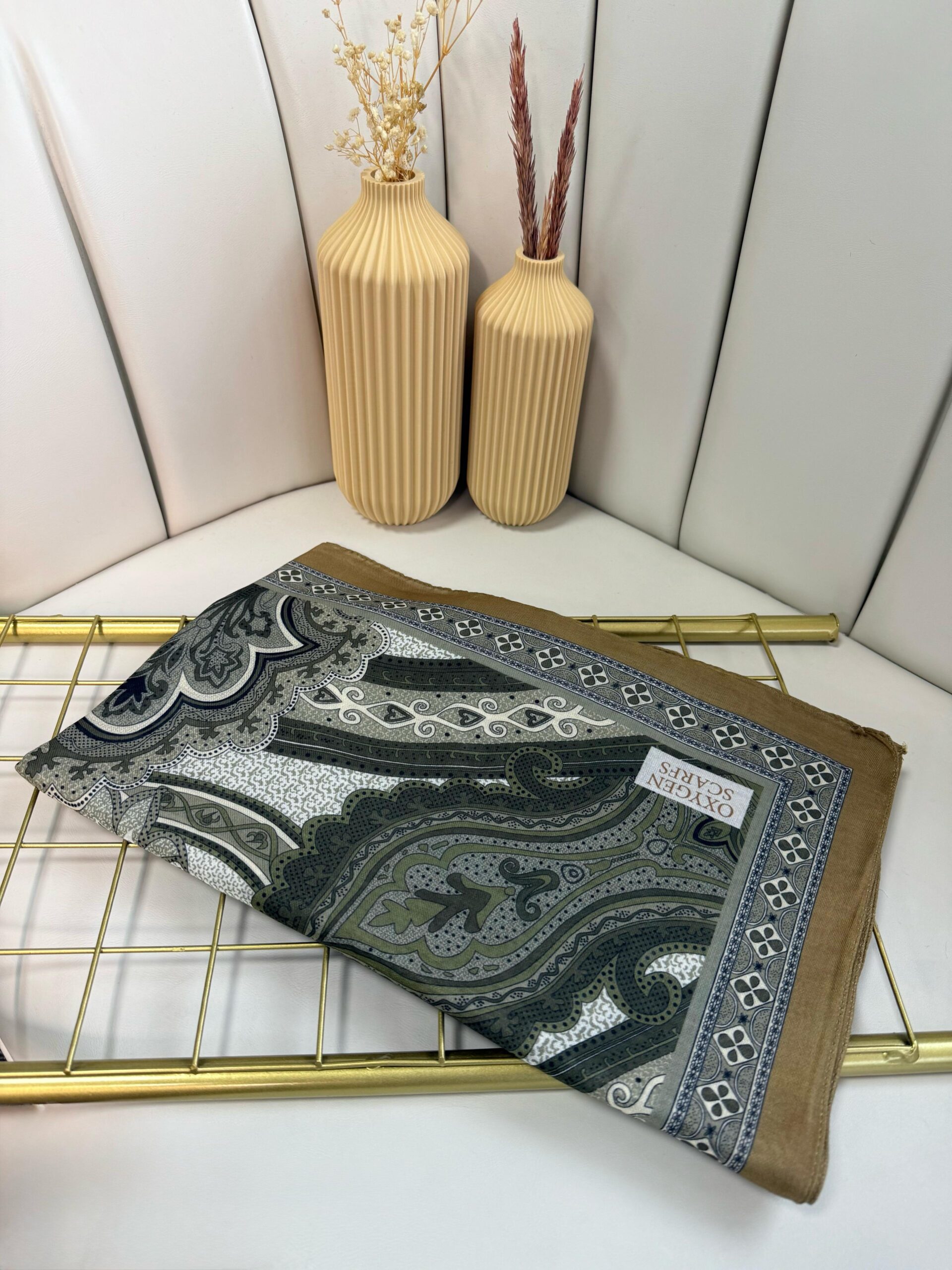 Etro Pamuk İpek Şal -987654 MOCHA/KAHVE - Görsel 3