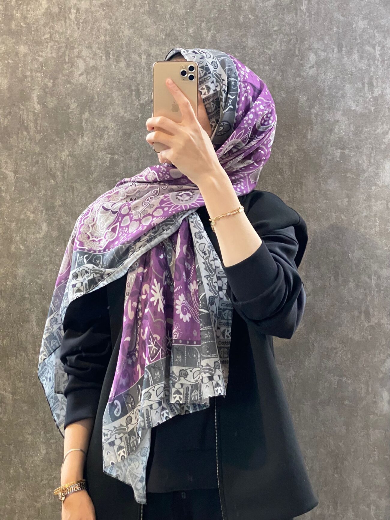 Etro Etnik Desen Pamuk Soft Şal -852085-leylak - Görsel 2