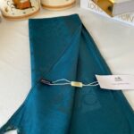 İthal Coach Çift Taraflı Pamuk Yün Şal 544381 - Petrol