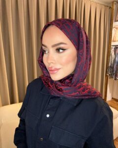 Dior Desenli İpek Kaşmir Çift Taraflı Şal 78002 - Bordo