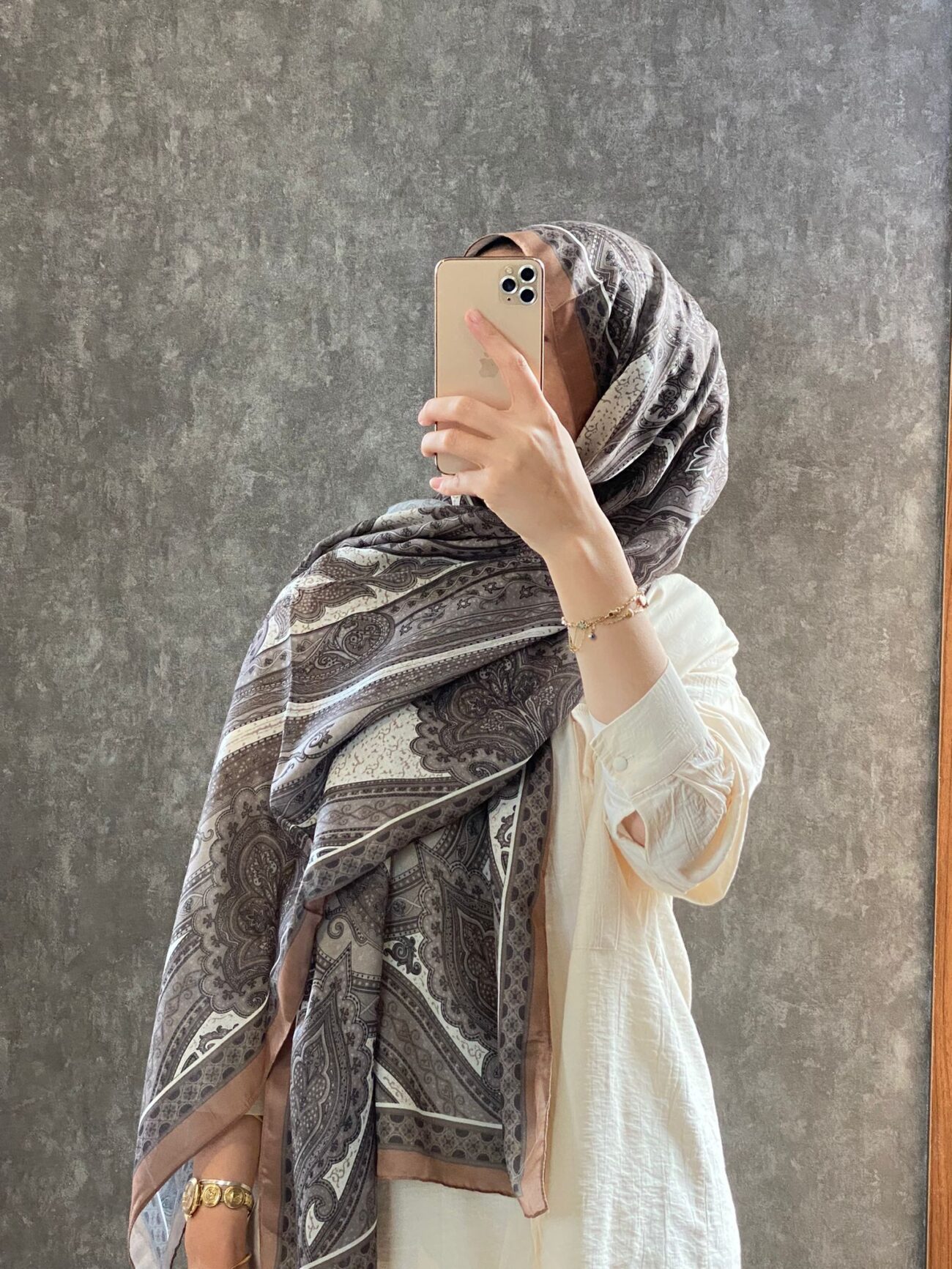 Etro Pamuk İpek Şal -987654 MOCHA/KAHVE - Görsel 2