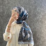 Etro Pamuk İpek Şal -987654 VİZON/MAVİ