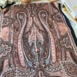 Etnik desen pamuk soft şal-321654  SOMON/KAHVE