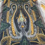 Etnik desen pamuk soft şal-321654  SARI/GRİ