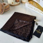 Fendi İthal +% 100 İpek  12 mm Eşarp 657291 - Siyah