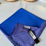 Vakko Çift Taraflı 12 mm %100 İpek Eşarp 10044 - İndigo/ Lila