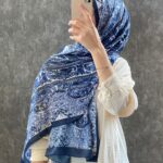 ETRO VUAL İPEK ŞAL 36987 - indigo mavi