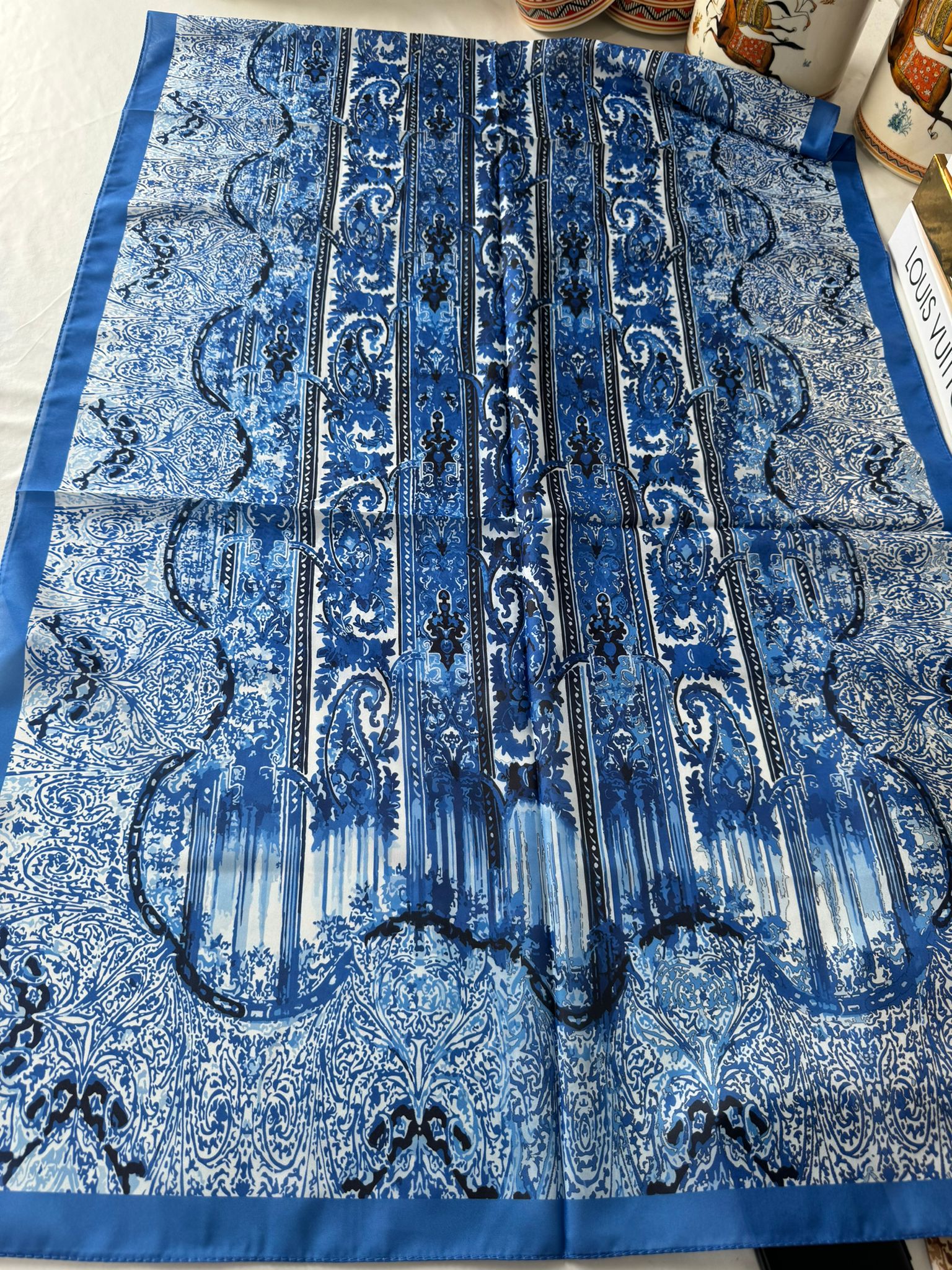 ETRO VUAL İPEK ŞAL 36987 -açık saks - Görsel 2