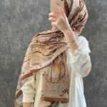 ETRO VUAL İPEK ŞAL 36987 -karamel