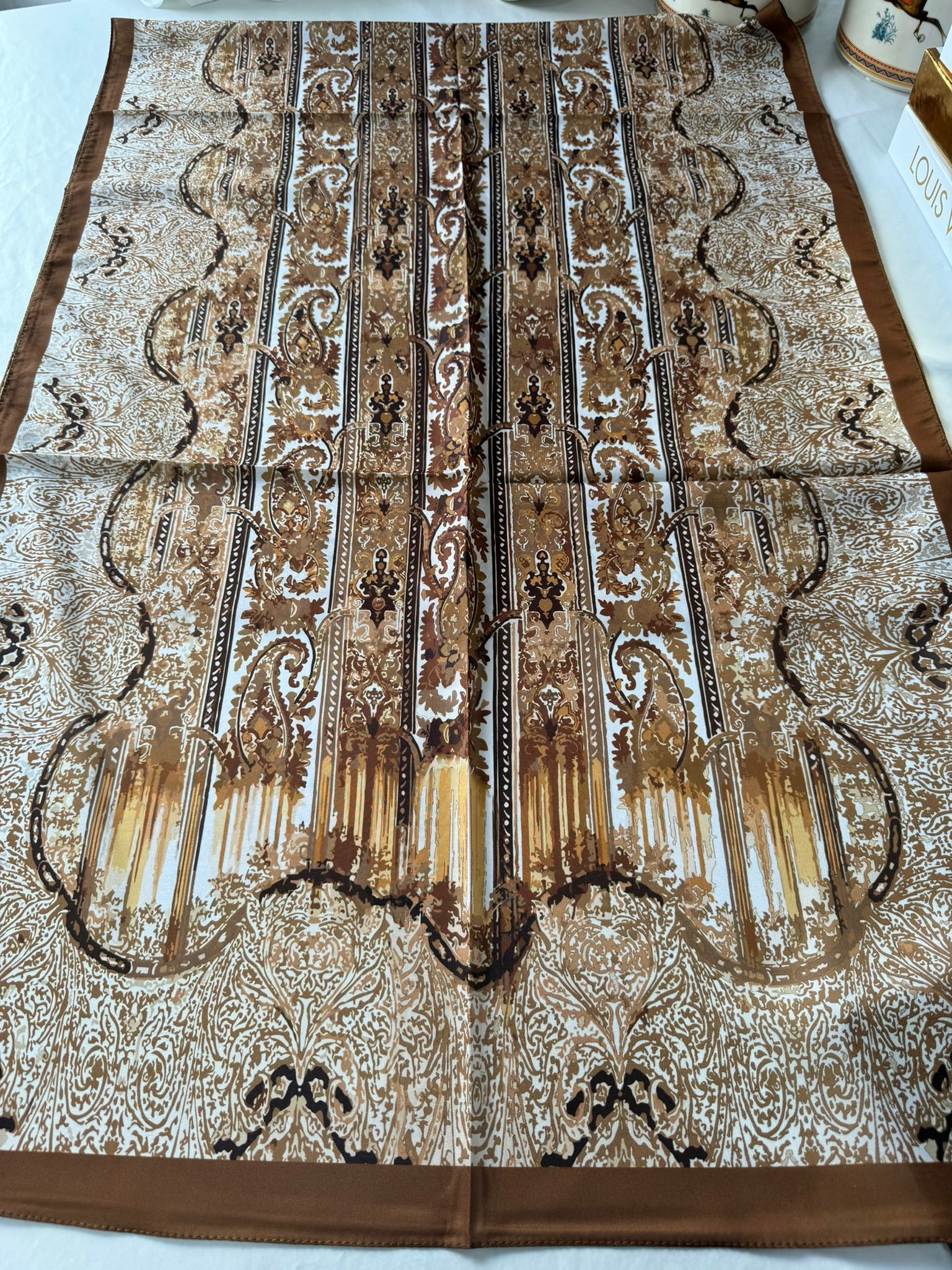 ETRO VUAL İPEK ŞAL 36987 -karamel - Görsel 2