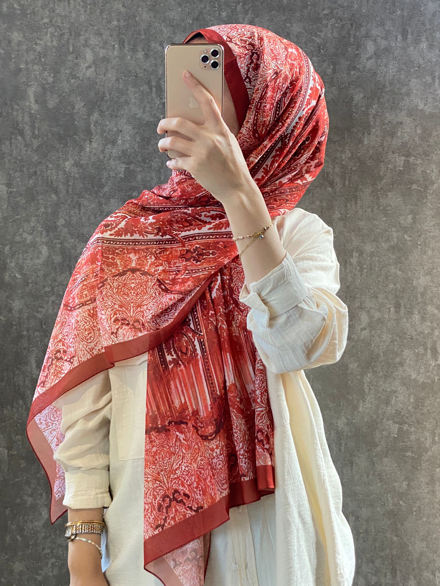 ETRO VUAL İPEK ŞAL 36987 -kiremit