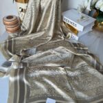 Dior Çift Taraflı İthal Vual İpel Şal 78632 - Bej-Sof Bej