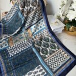 Etnik Desen Pamuk Soft Şal 83923 - İndigo