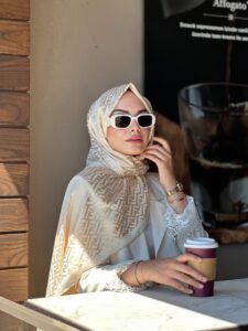 İthal Fendi Pamuk Yün İpek Şal 49101 - Bej