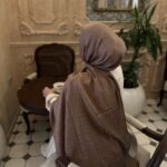 Kibrit Desen İpeksi Jakar Şal - 44511 Mocha