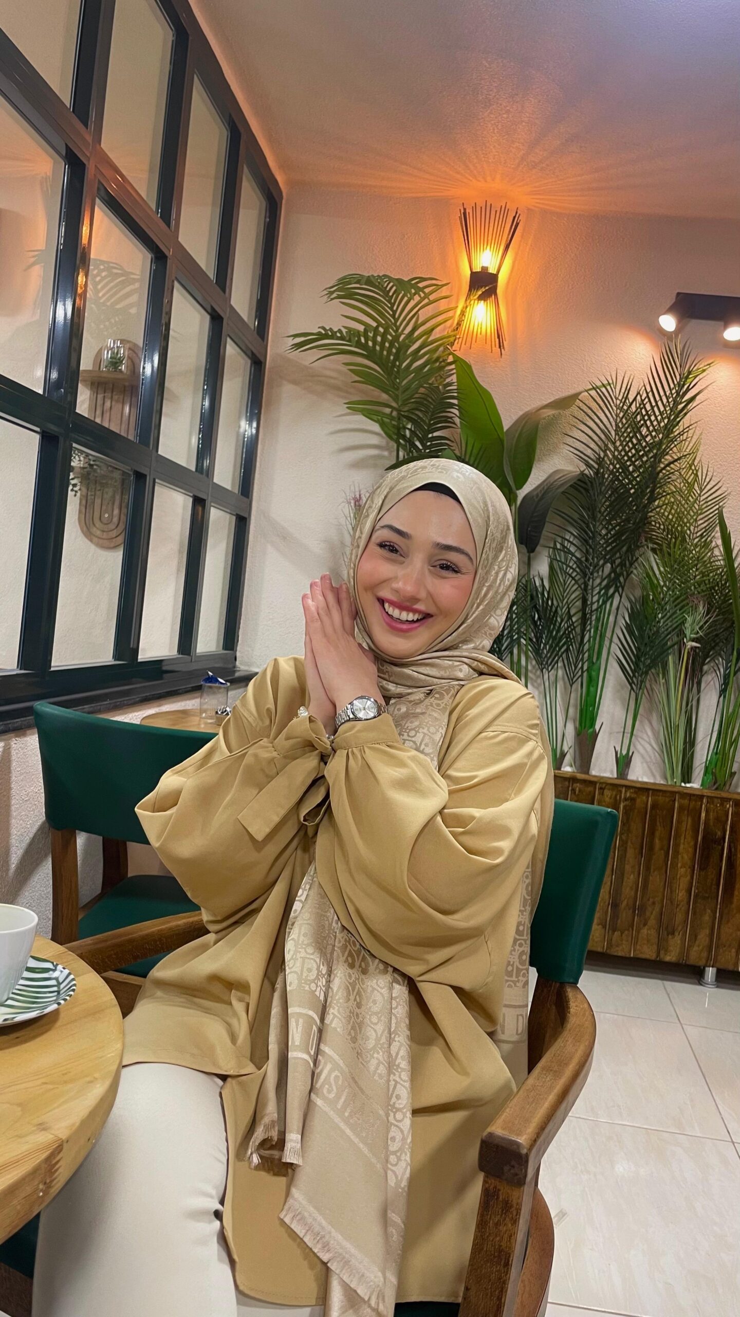 İthal Dior Pamuk Yün İpek Şal 49103 - Bej - Görsel 2