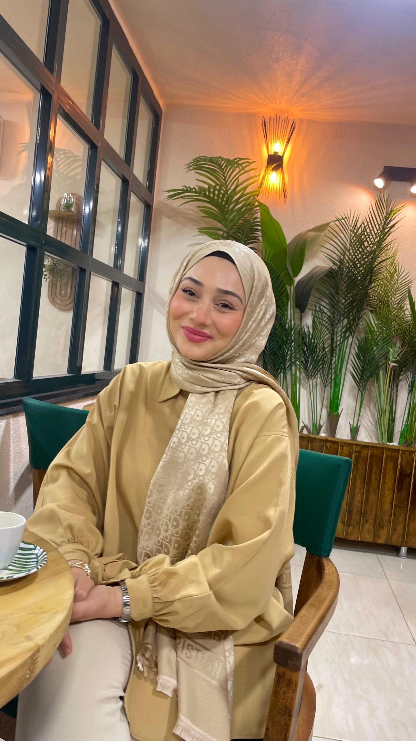 İthal Dior Pamuk Yün İpek Şal 49103 - Bej - Görsel 4