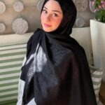 İthal Dior Pamuk Yün İpek Şal 49103 - Siyah