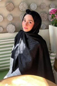 İthal Dior Pamuk Yün İpek Şal 49103 - Siyah