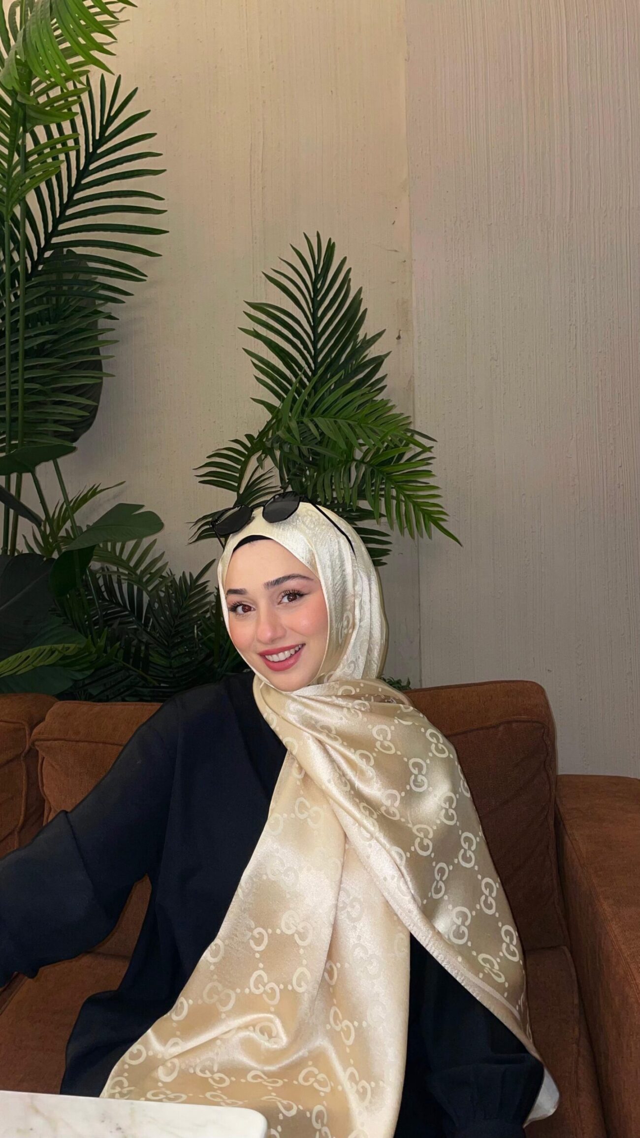 İthal G Pamuk Yün İpek Şal 49102 - Gold - Görsel 3