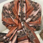 Etnik Desen Pamuk Soft Şal 83924 - somon