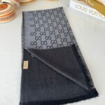 A Kalite Yün İpek Çift Taraflı Marka Şal 87452- Antrasit