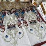 Etnik Desen Pamuk İpek Şal -kızıl kahve