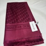 İthal Dior Pamuk Yün İpek Şal 49103 - Bordo
