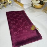 İthal G Pamuk Yün İpek Şal 49102 - Bordo