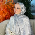 İthal Fendi Pamuk Yün İpek Şal 49101 - Gümüş