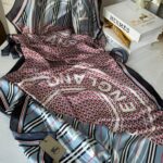 Burberry Çift Taraflı İthal Vual İpel Şal 78631 -  Mavi-Siyah