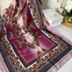 Etnik Desen Pamuk Soft Şal 83924 - mürdüm-eflatun