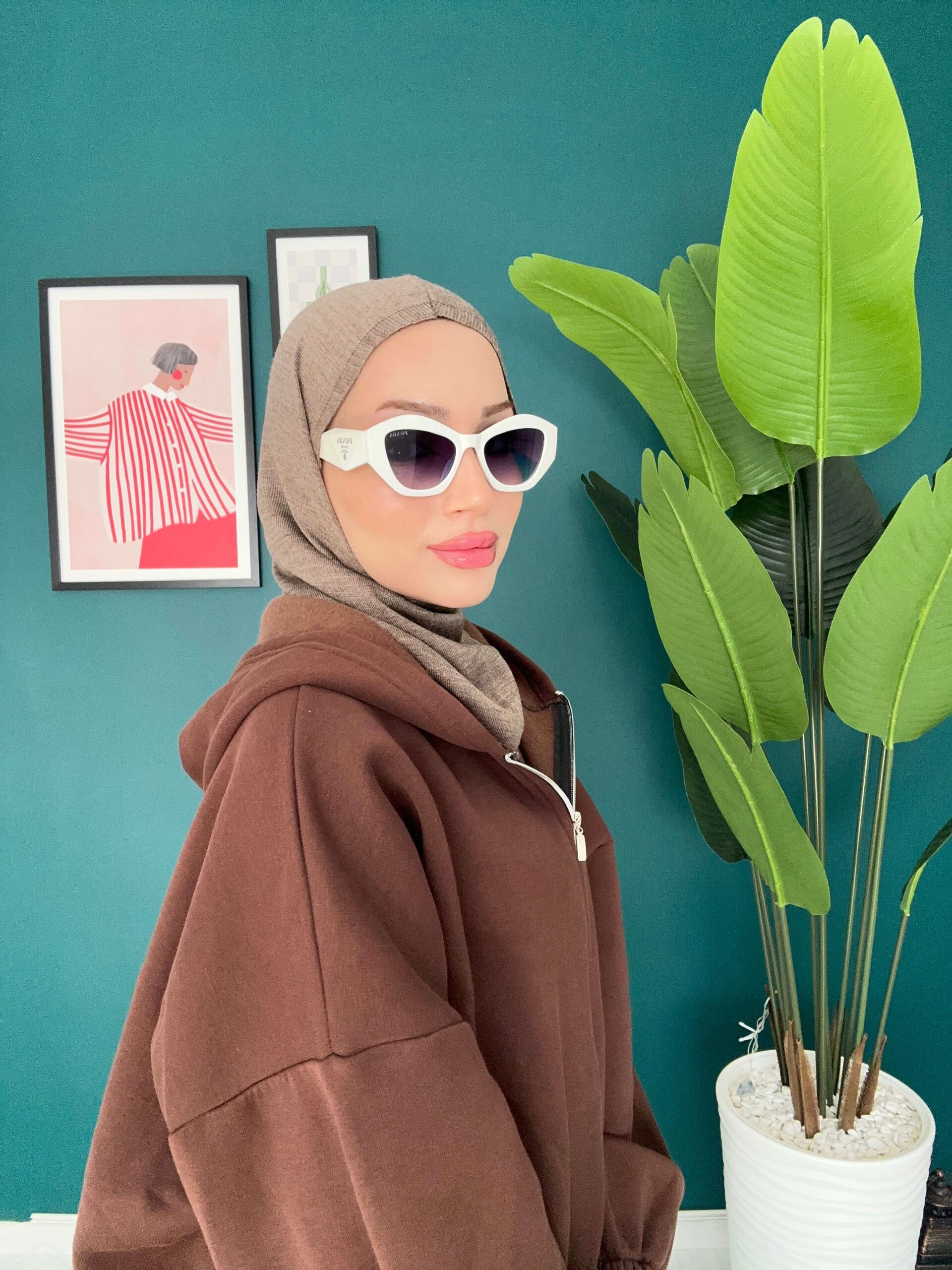 Tak Çık Triko Balaklava - 15811 - Latte - Görsel 3