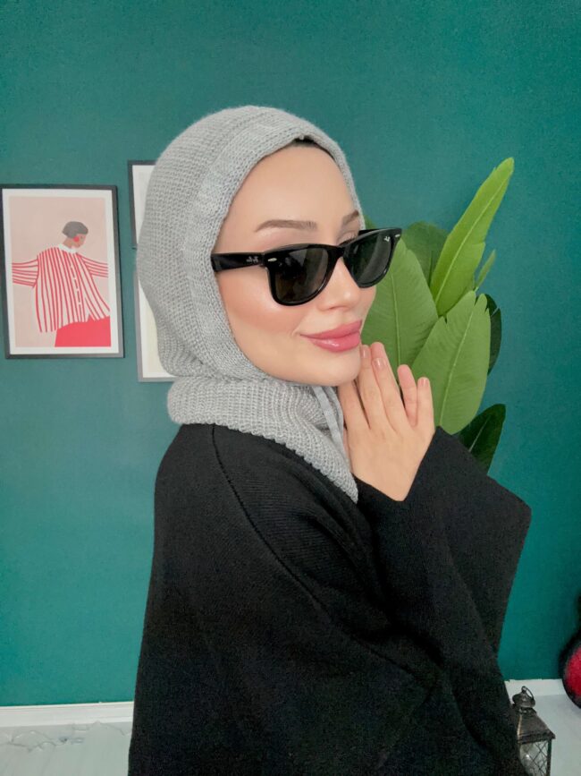 Triko Başlık Balaclava 25801 - Gri