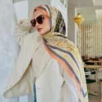 Versace Pamuk İpek Şal - Somon