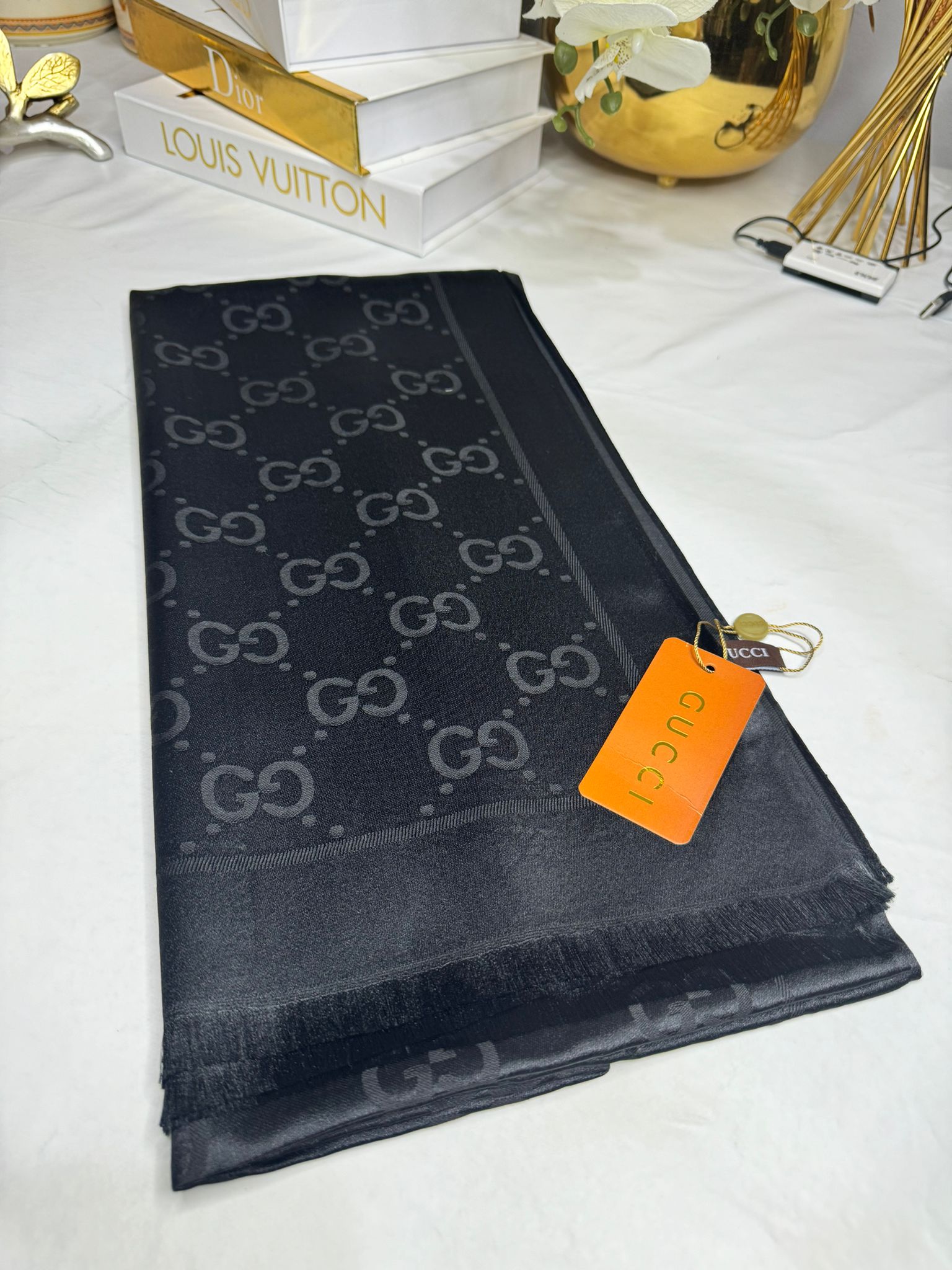 İthal G Pamuk Yün İpek Şal 49102 - Siyah