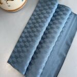 Qoza Desen İpeksi Jakar Şal - Turkuaz