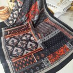 Etnik Desen Pamuk Soft Şal 83923 - Siyah