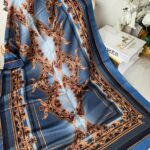 Etnik Desen Pamuk Soft Şal 83924 - Mavi