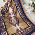 Etnik Desen Pamuk Soft Şal 83924 - Lacivert