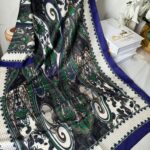 Etnik Desen Pamuk Soft Şal 83925 - Saks